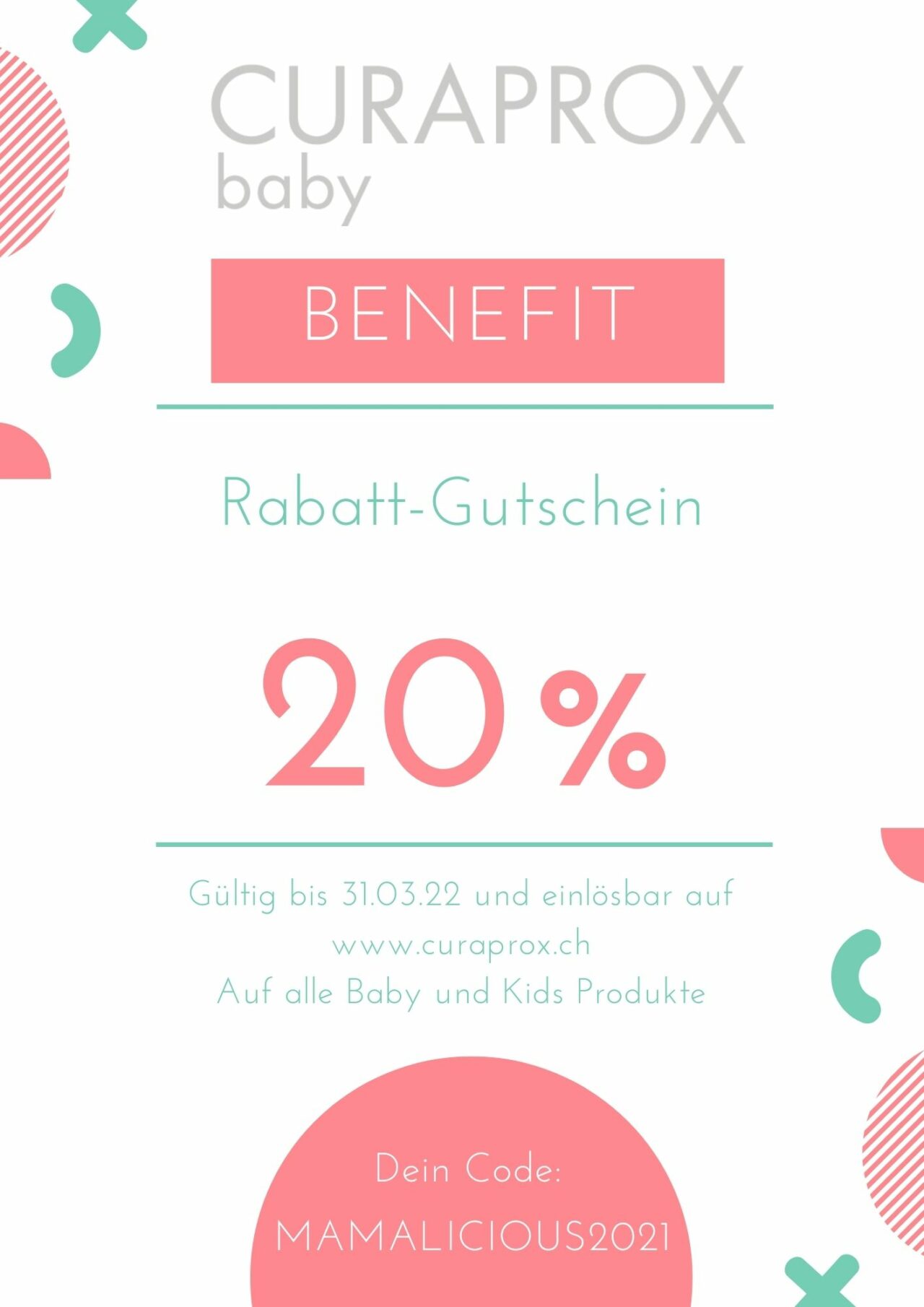 Green and Pink Abstract Creative Discount Voucher Coupon (1)